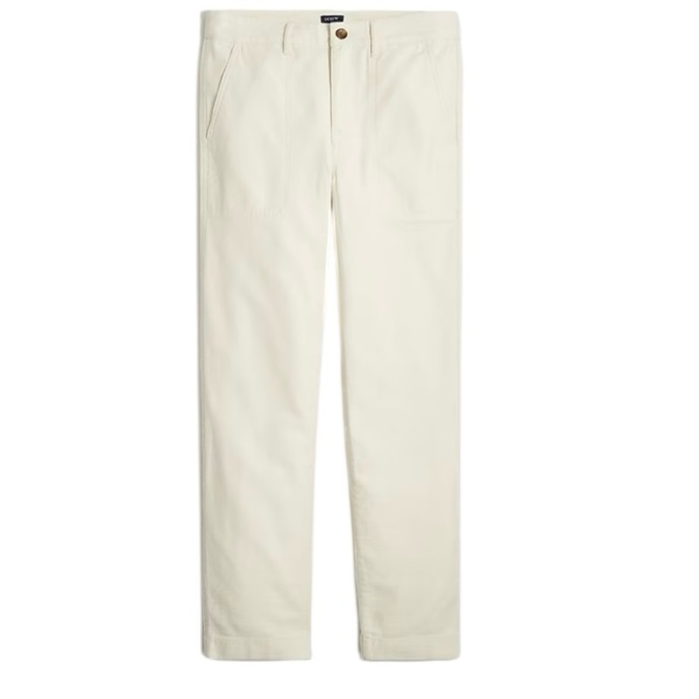 J.Crew Factory Women’s Ecru Cotton Camp Pants – Wide Leg